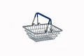 Toy empty shopping basket isolated on white background Royalty Free Stock Photo