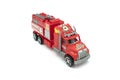 Toy fire truck car isolated on white background Royalty Free Stock Photo