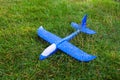 toy foam airplane landed