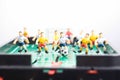 Foosball player table soccer toy game Royalty Free Stock Photo