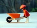 Toy Gardner with wheelbarrow