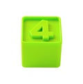 Toy - green square with the figure four