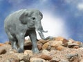 Toy Grey Elephant Royalty Free Stock Photo