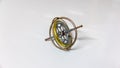A toy gyroscope isolated on a white background Royalty Free Stock Photo