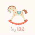 Toy horse flash card. Kids Wall Art. First word flashcard. Nursery first words poster wall art. Playroom decor. Cute