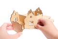 Toy house assembly Royalty Free Stock Photo