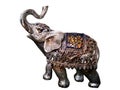 Toy Indian elephant with a raised trunk