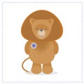 Toy lion, plush lion cute funny cartoon