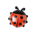 Toy magnet ladybug, top view, red drawing Royalty Free Stock Photo