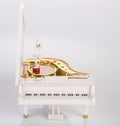 toy music box or piano music box on a background. Royalty Free Stock Photo
