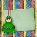 Toy Nested doll in a christmas background