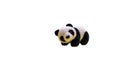 A toy panda on a white background