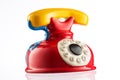 Toy Phone on White Background Royalty Free Stock Photo