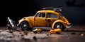 Toy photography miniature playful creative Hyper-realisti two generative AI Royalty Free Stock Photo