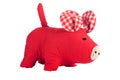 Toy pig isolated on white Royalty Free Stock Photo