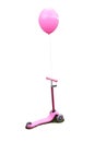 Toy Pink scooter isolated on white background Royalty Free Stock Photo