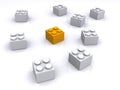 Toy plastic building blocks