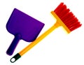 Toy plastic dustpan and broom