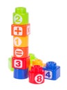 Toy. Plastic toy blocks on the background Royalty Free Stock Photo