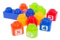 Toy. Plastic toy blocks on the background Royalty Free Stock Photo