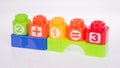 toy. Plastic toy blocks on the background Royalty Free Stock Photo