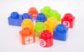 toy. Plastic toy blocks on the background Royalty Free Stock Photo