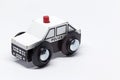 Toy police car made of wood Royalty Free Stock Photo