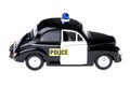 Toy police car on white Royalty Free Stock Photo