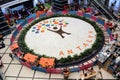Toy railway for children at Antalya airport - July 2017