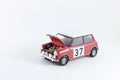 Toy Red Plastic Model Mini Cooper Car Royalty Free Stock Photo