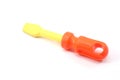 Toy red and yellow screwdriver Royalty Free Stock Photo