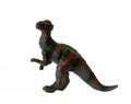 Toy replica of a pachycephalosaur isolated on a white background Royalty Free Stock Photo