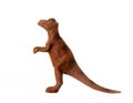 Toy replica of a pachycephalosaur isolated on a white background Royalty Free Stock Photo