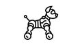 toy robot line icon animation
