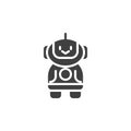 Toy robot assistant vector icon