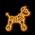 toy robot neon glow icon illustration Royalty Free Stock Photo