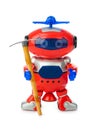 Toy robot with pickaxe Royalty Free Stock Photo