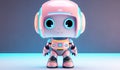 Toy robot in soft colors, plasticized material, educational for children to play. AI generated