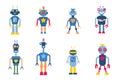 Toy robot vector set Royalty Free Stock Photo