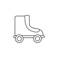 Toy roller skate line style icon