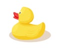 Toy Rubber Yellow Duck with Red Beak Vector Icon Royalty Free Stock Photo