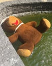 Toy rubbish - big teddy bear thrown away