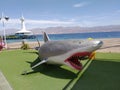 Toy Shark in the  World Underwater Observatory Royalty Free Stock Photo