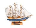 Toy ship isolated on a white Royalty Free Stock Photo