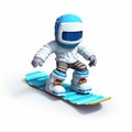 Toy Snowboarder: 2d Game Art Inspired 8-bit Pixel Cartoon