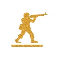 Gold Glitter Icon - Toy soldier