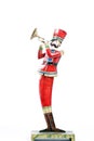 Toy Soldier Playing Trumpet Isolated White Royalty Free Stock Photo