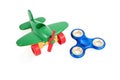 Toy spinner and child airplane
