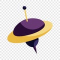 Toy spinning top icon, cartoon style Royalty Free Stock Photo