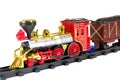 Toy Steam Train and freight wagon Royalty Free Stock Photo